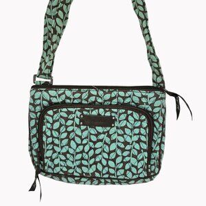 Vera Bradley Shower Vines Quilted Cotton Crossbody Bag Turquoise
